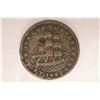 Image 1 : HARD TIMES TOKEN: 1837 ON ONE SIDE & 1841 WEBSTER