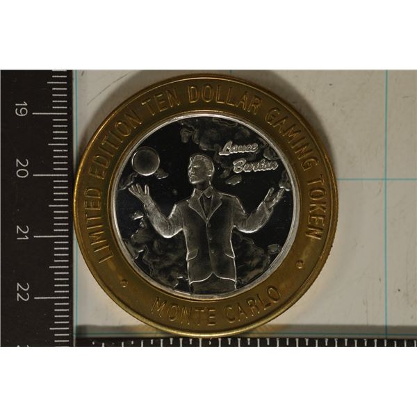 CASINO $10 SILVER TOKEN (UNC) MONTE CARLO CASINO