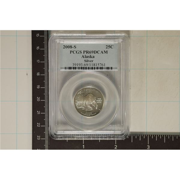 2008-S SILVER ALASKA QUARTER PCGS PR69 DCAM