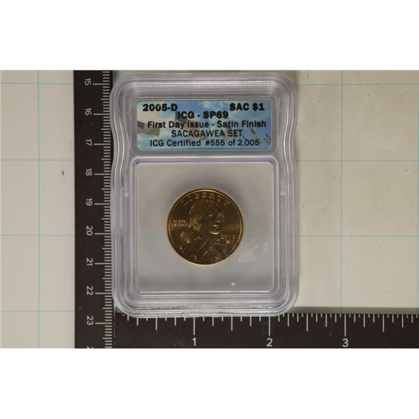 2005-D SACAGAWEA $1 ICG SP69 FIRST DAY ISSUE