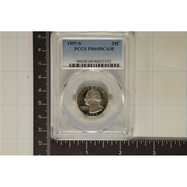 1997-S WASHINGTON QUARTER PCGS PR69 DCAM