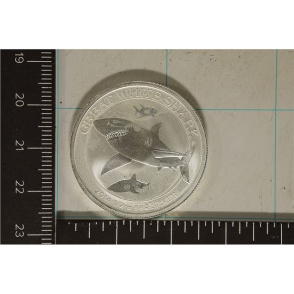 2014 AUSTRALIA SILVER 50 CENT GREAT WHITE SHARK