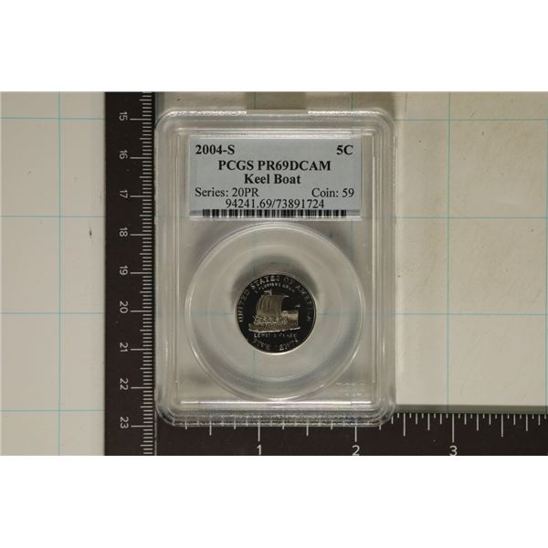 2004-S KEEL BOAT NICKEL PCGS PR69 DCAM