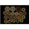 Image 1 : 20 ASSORTED VINTAGE METAL TRANSPORTATION TOKENS: