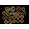 Image 2 : 20 ASSORTED VINTAGE METAL TRANSPORTATION TOKENS: