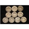 Image 3 : 10 ASSORTED 35% SILVER JEFFERSON WAR NICKELS: 1942
