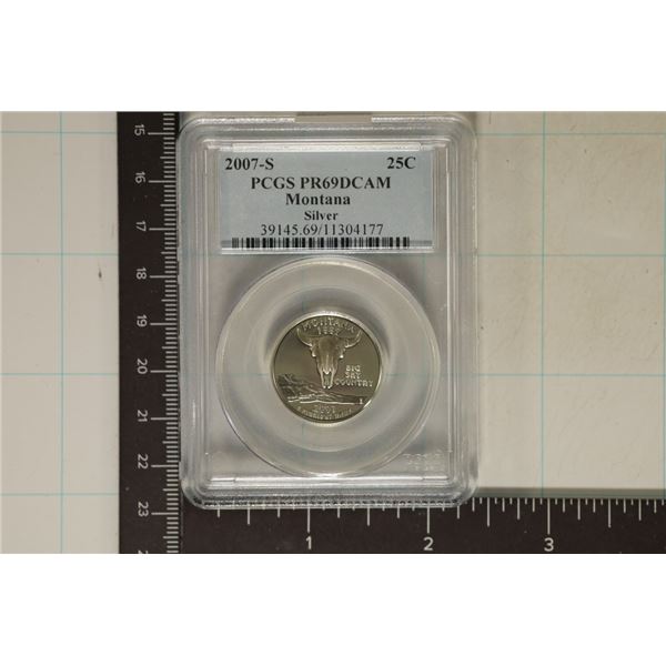 2007-S SILVER MONTANA QUARTER PCGS PR69 DCAM