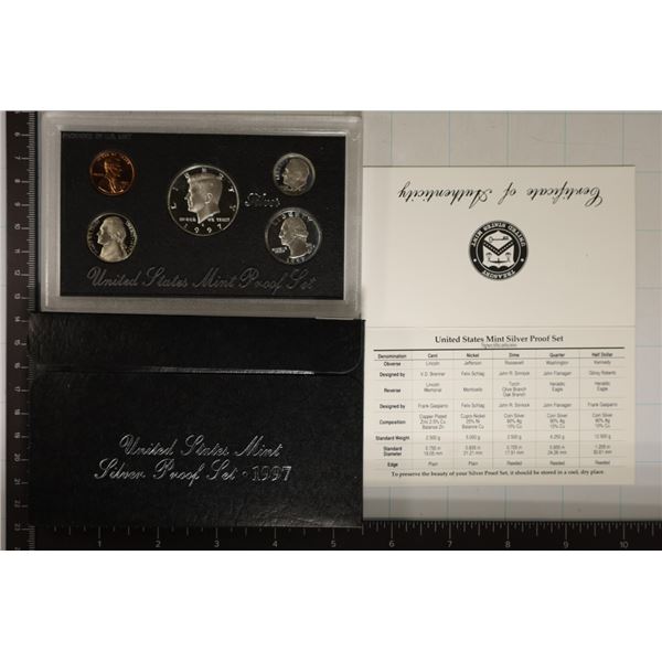 1997 US SILVER PROOF SET (WITH BOX) AND