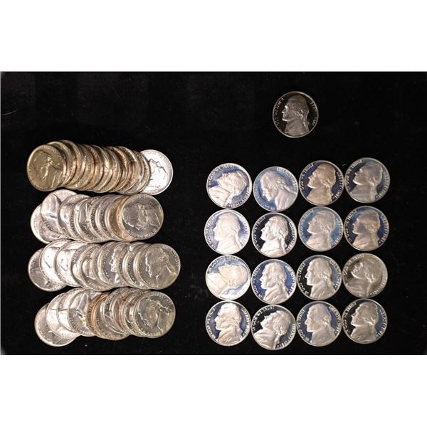 40- BRILLIANT UNC 1940-1959 JEFFERSON NICKELS AND