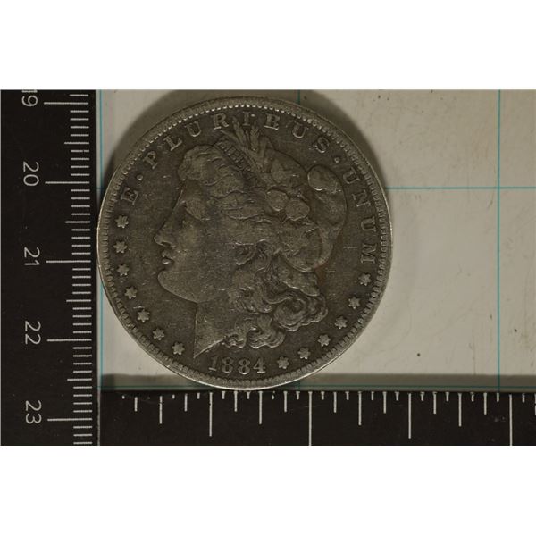 1884-S MORGAN SILVER DOLLAR
