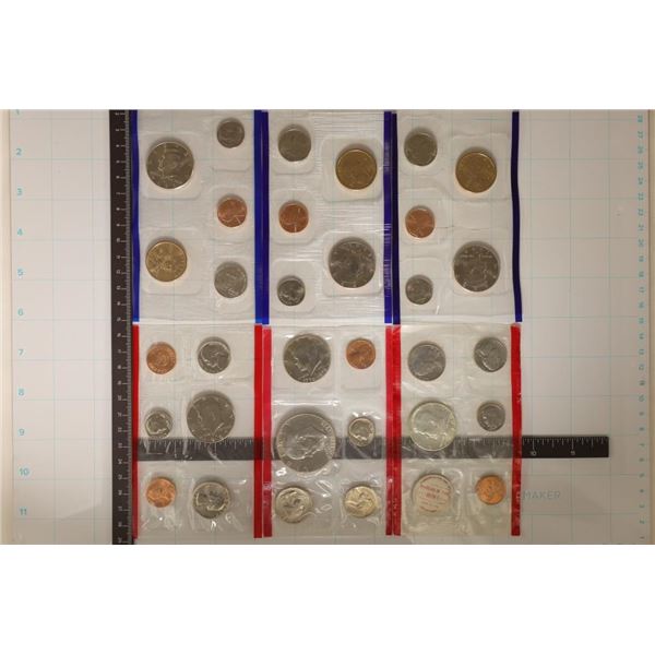 6 PARTIAL US MINT SETS: 1970-D WITH 40% SILVER