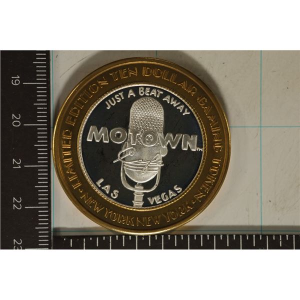 CASINO $10 SILVER TOKEN (UNC) NEW YORK NEW YORK