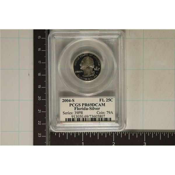 2004-S SILVER FLORIDA QUARTER PCGS PR69 DCAM
