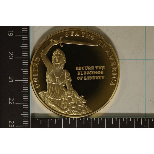 24K GOLD LAYERED PROOF 32 GRAM ROUND. PART