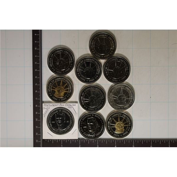10 METAL DOUBLE EAGLE TOKENS: GEORGE W. BUSH,
