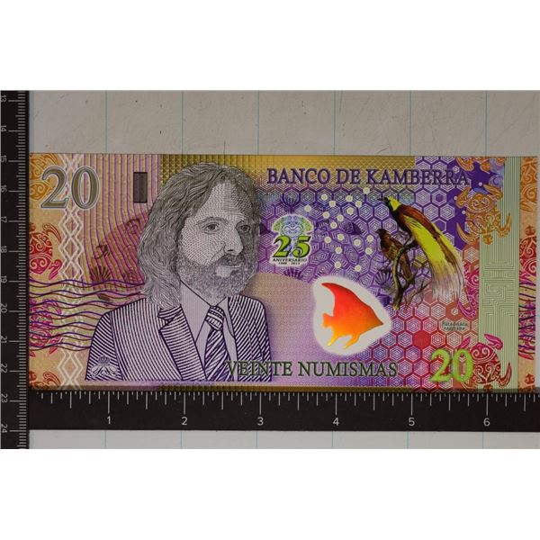 2013 BANCO DE KAMBERRA 20 NUMISMAS POLYMER