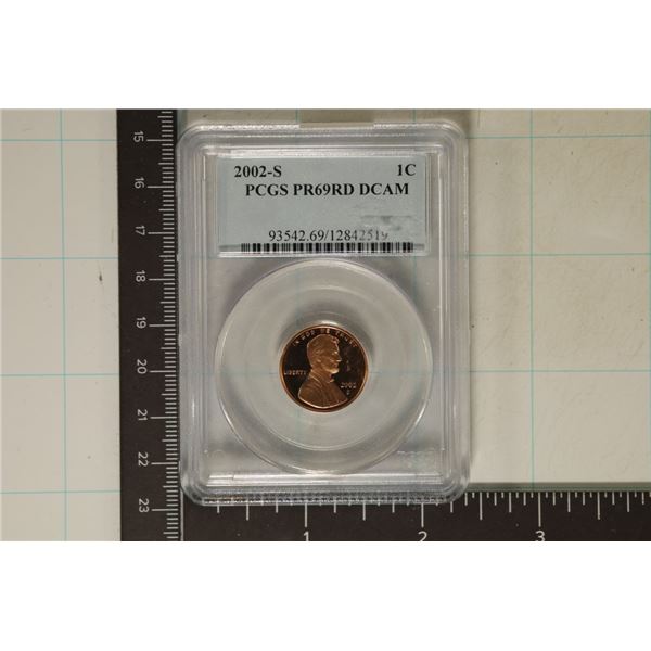 2002-S LINCOLN CENT PCGS PR69 DCAM