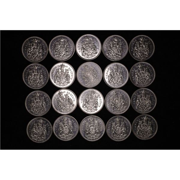20-1968 CANADA UNC 50 CENTS COINS