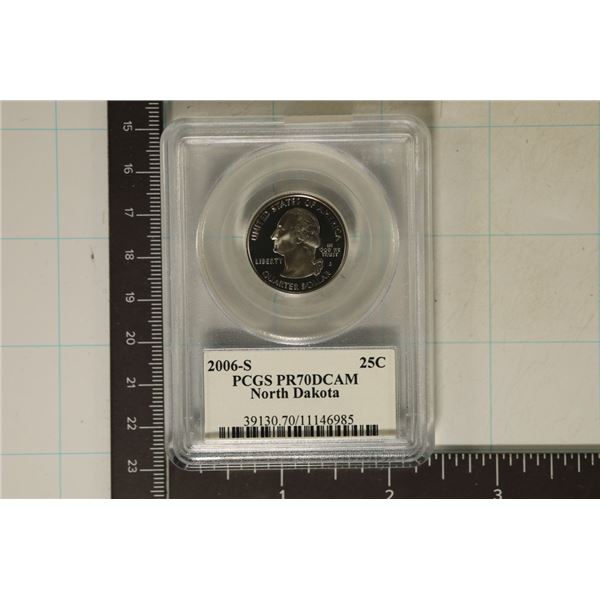 2006-S NORTH DAKOTA QUARTER PCGS PR70 DCAM