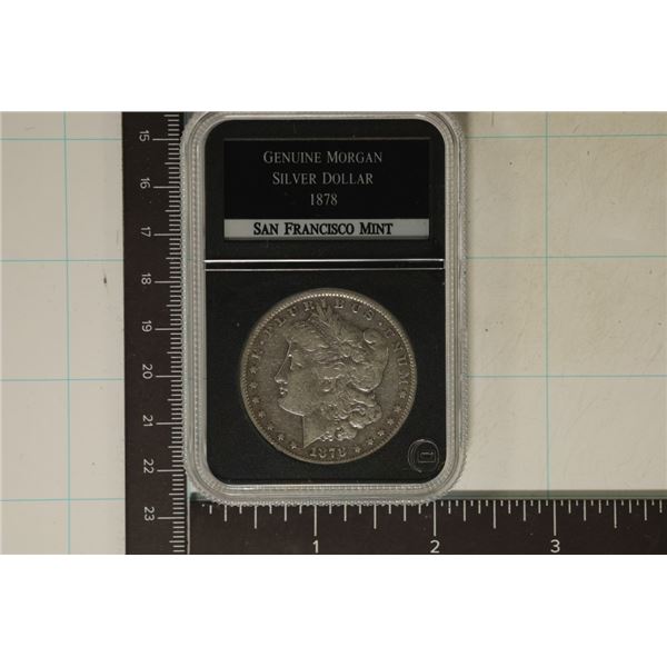 1878-S MORGAN SILVER DOLLAR IN 3RD PARTY SLAB
