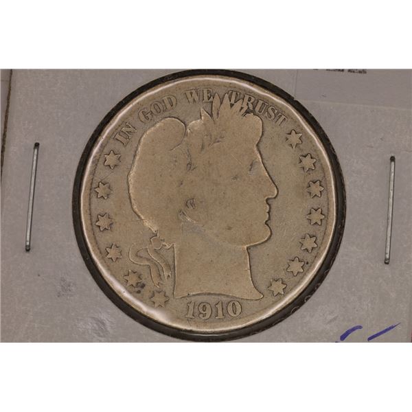 1910-S SILVER BARBER HALF DOLLAR