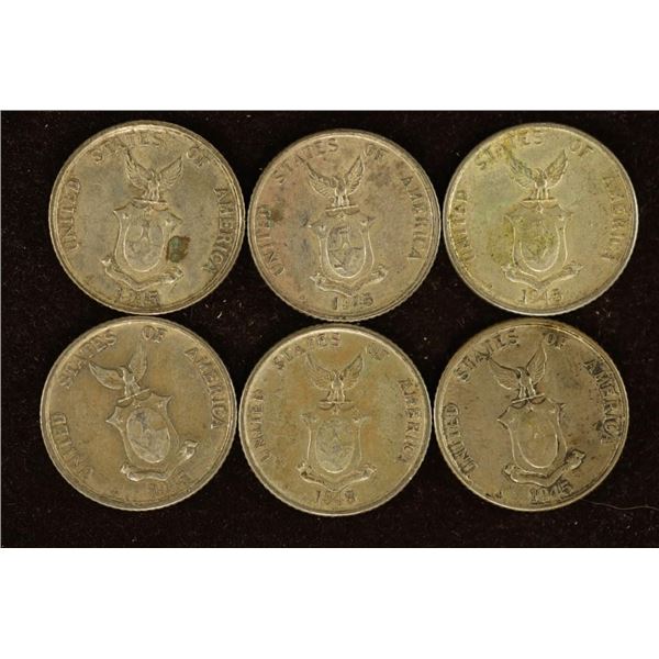 6-1945-D SILVER US/PHILIPPINES 20 CENTAVOS .579