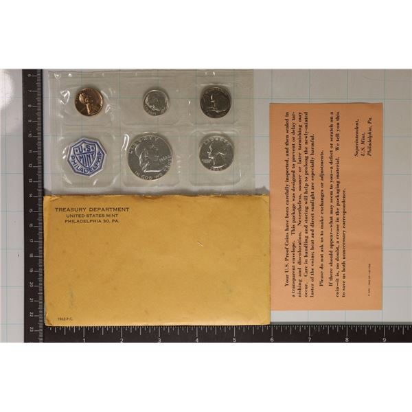1962 US SILVER PROOF SET (WITH ENVELOPE)