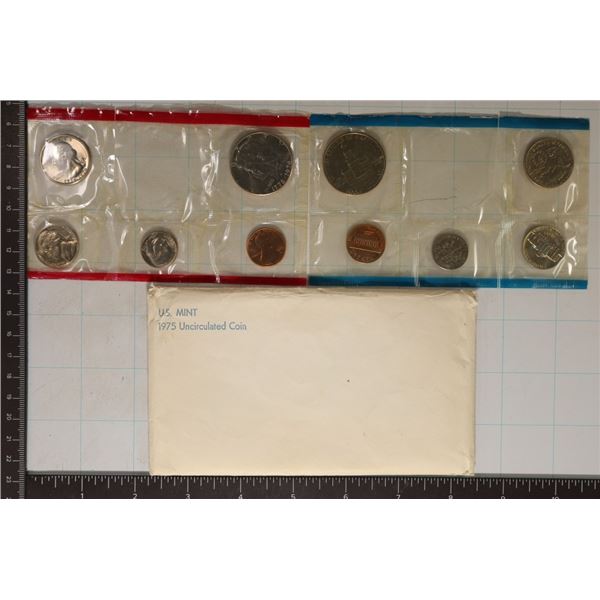PARTIAL 1975  US MINT SET (UNC) P/D WITH ENVELOPE