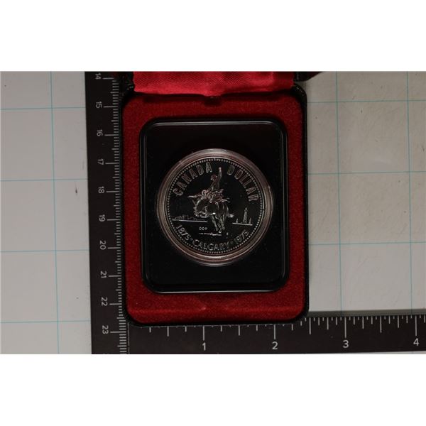 1975 CANADA CALGARY PF SILVER DOLLAR .3750 OZ. ASW