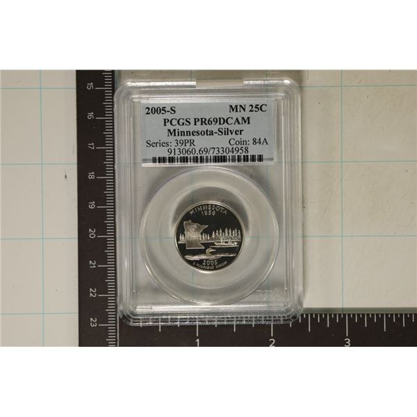 2005-S SILVER MINNESOTA QUARTER PCGS PR69 DCAM