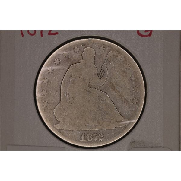 1872 SEATED LIBERTY HALF DOLLAR