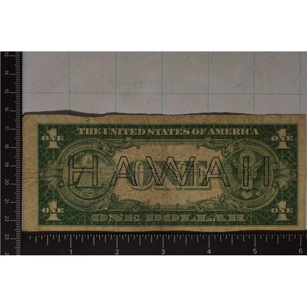 1935-A US $1 SILVER CERTIFICATE HAWAIIAN OVERPRINT