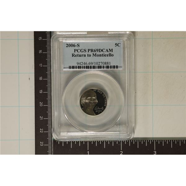 2006-S RETURN TO MONTICELLO PCGS PR69 DCAM