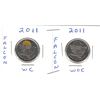 Image 1 : 2011 Canadian Quarters, Falcon With Colour and Without Colour