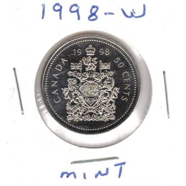 1998 Canadian Half Dollar,  Mint, Winnipeg Mint