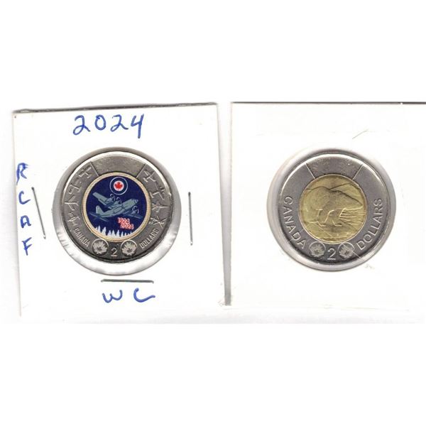 2024 ,Toonie with King Charles III , uncirculated  AND 2025 Toonie