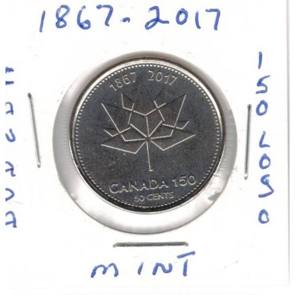 Canadian Half Dollar, 1867-2017, Canada Logo 150, Mint