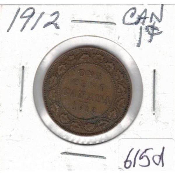 1912 Canadian Large Cent Penny
