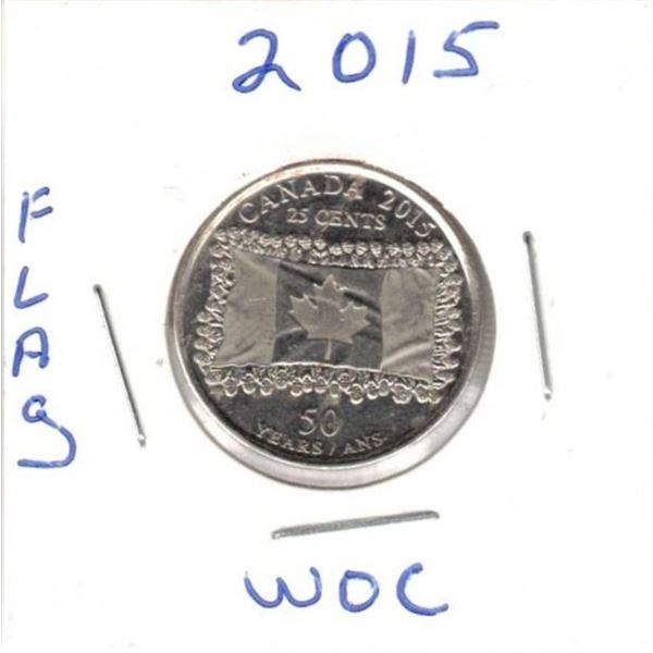 2015 Canadian Quarter, Flag without Colour