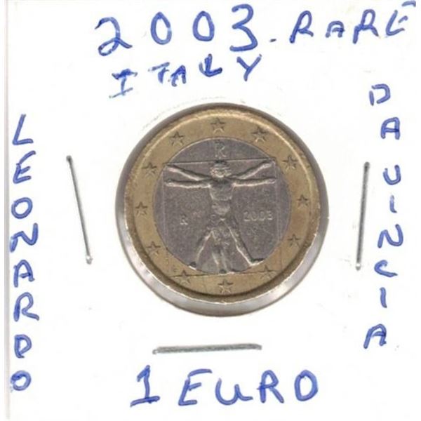 RARE Italy 1 Euro with Leonardo Davincia