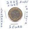 Image 1 : RARE Italy 1 Euro with Leonardo Davincia