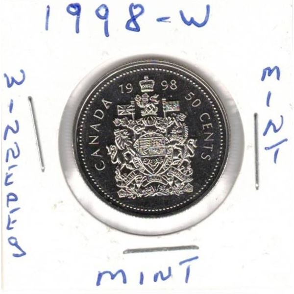 Canadian Half Dollar, Winnipeg Mint, MINT