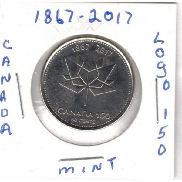 Canadian Half Dollar, 1867-2017, Canada Logo 150, Mint