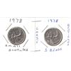 Image 1 : 1978 Canadian Quarters,Large Denticles and Small Denticles