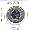 Canadian Toonie ,1924-2024, RCAF Plane With Colour, King Charles III
