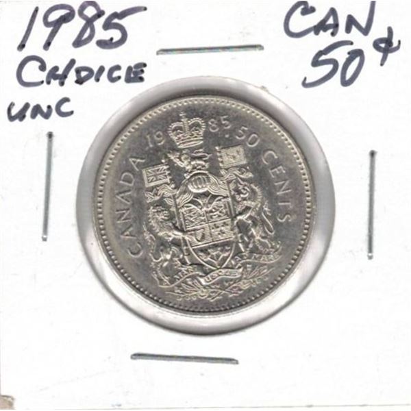 1985 Canadian Half Dollar UNC