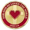Image 1 : John 3:16  Challenge Coin, 1.75"