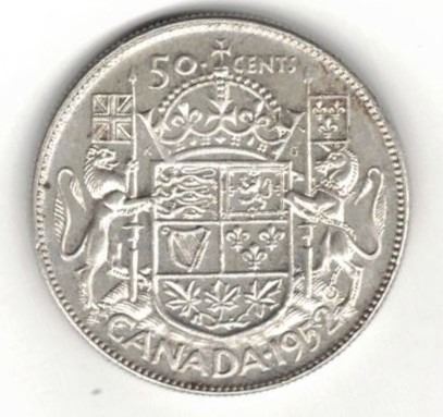 1952 Canadian 50 Cent Piece
