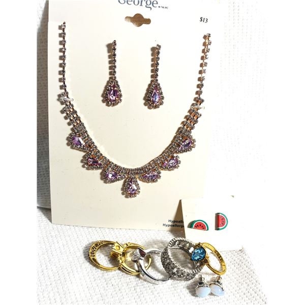 Modern Jewelry with Bling ,Opal appearance Earrings