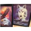 Image 5 : FIVE 3D Lenticular Wolf and Eagles  Art